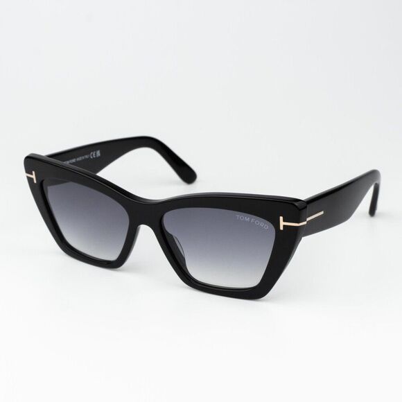 Tom Ford WYATT Women Sunglasses Black Gradient Smoke Cat Eye FT0871/S 01B BRAND main image 10